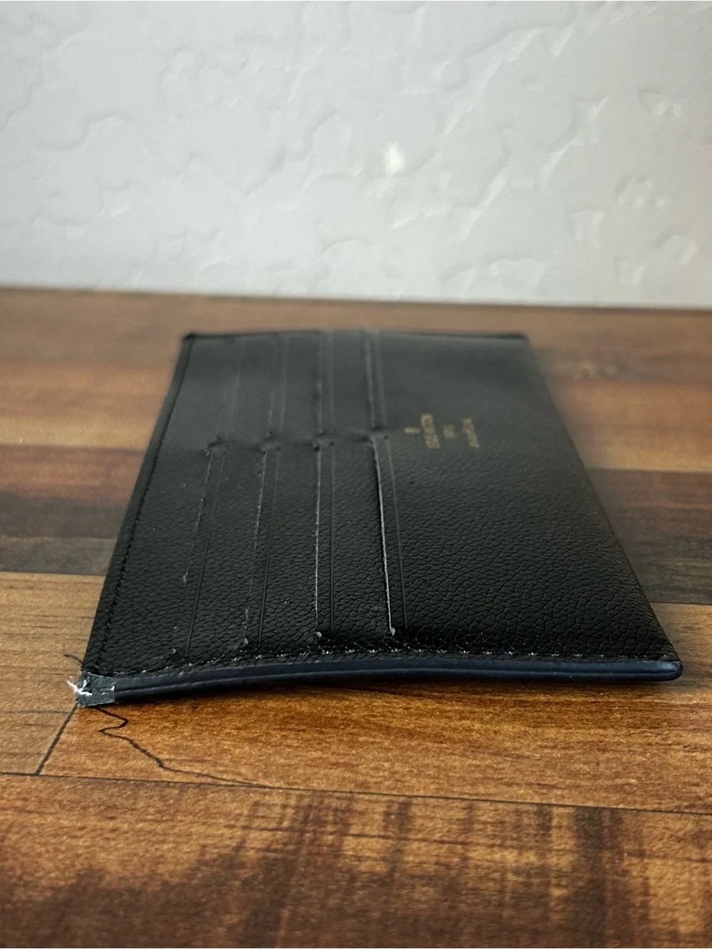 Louis Vuitton Black Taiga Leather Card Holder Wallet Made in France
